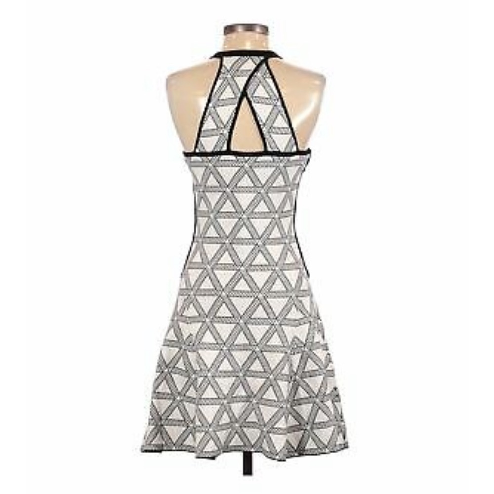 1. STATE black and white fit and flare mini dress back cutout size S